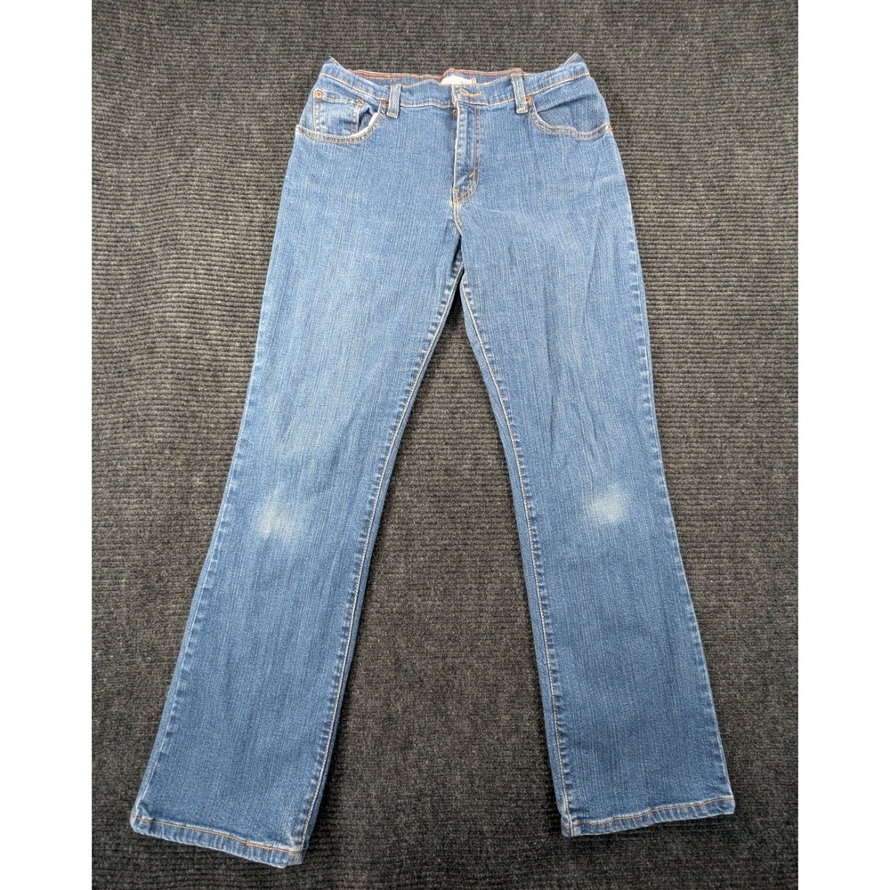 Levis 550 Relaxed Bootcut Jeans Womens 8M Blue Denim Cotton Stretch Medium Wash